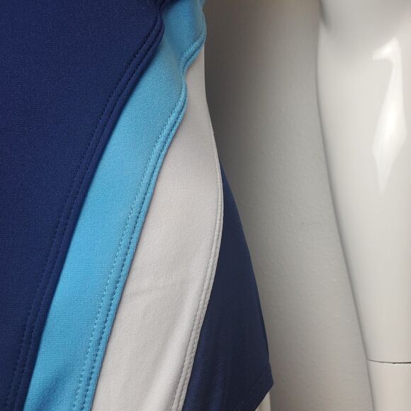 Speedo Navy Blue Stripe Racerback Swimsuit - Picture 4 of 6